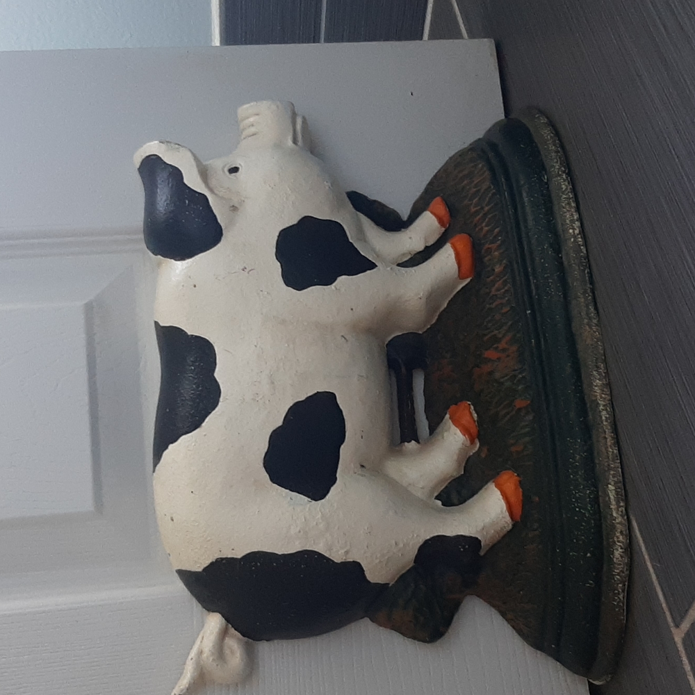 Vintage Cast iron pig doorstop, Door stopper
